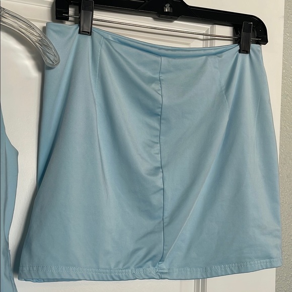 Tank Top & Matching Skirt Light Blue both size Large - Picture 5 of 5